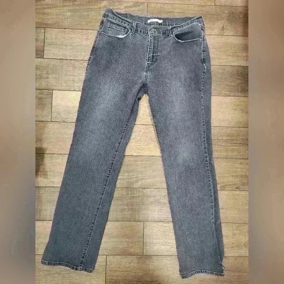 Levis 505 Denim Jeans Juniors 14 Medium Blue Wash High Rise Straight Leg - Picture 1 of 6